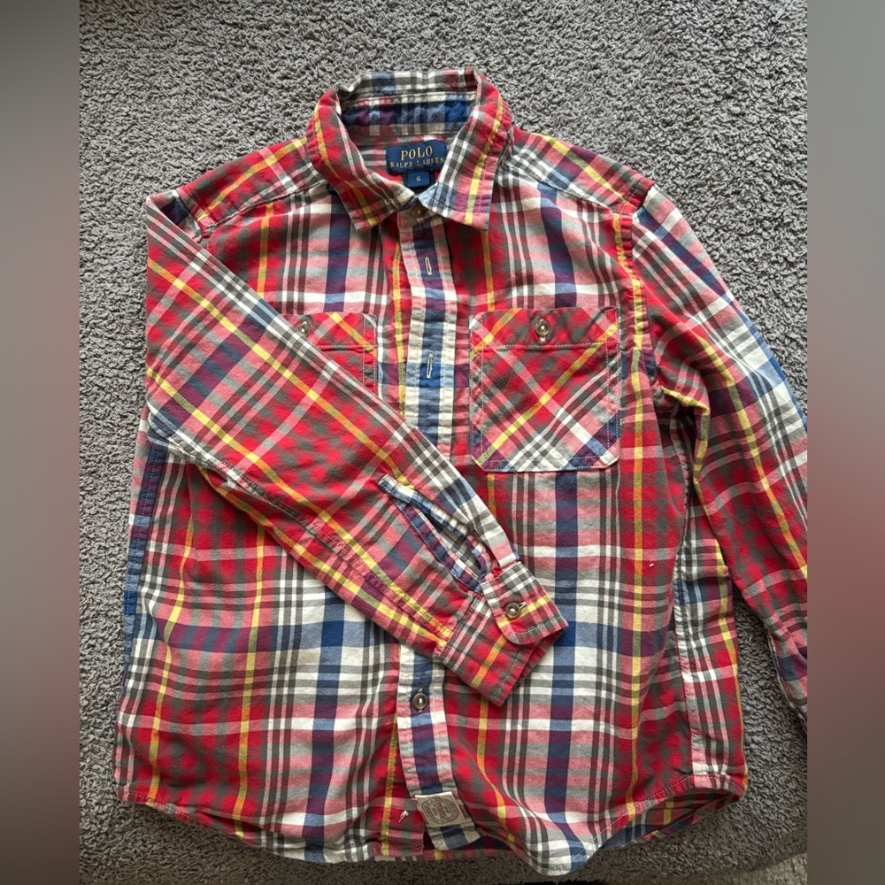 Boys Ralph Lauren Polo Button Down, Size 6